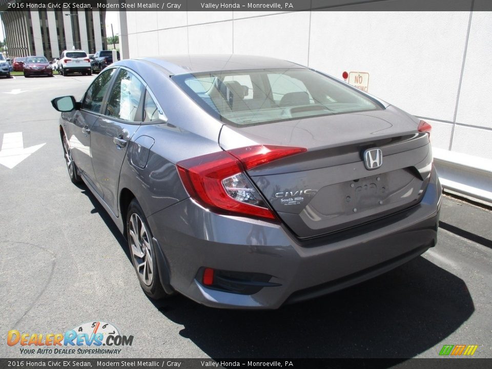 2016 Honda Civic EX Sedan Modern Steel Metallic / Gray Photo #3