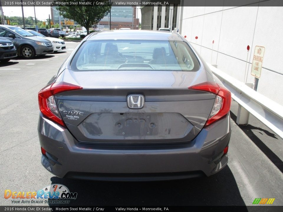 2016 Honda Civic EX Sedan Modern Steel Metallic / Gray Photo #4
