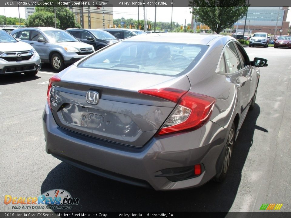2016 Honda Civic EX Sedan Modern Steel Metallic / Gray Photo #5