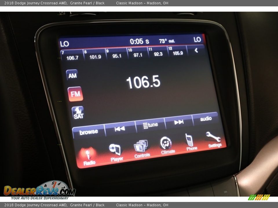 2018 Dodge Journey Crossroad AWD Granite Pearl / Black Photo #10