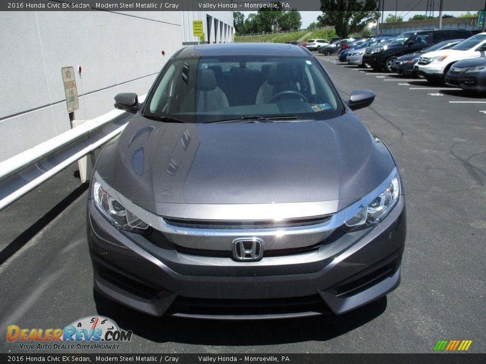2016 Honda Civic EX Sedan Modern Steel Metallic / Gray Photo #8