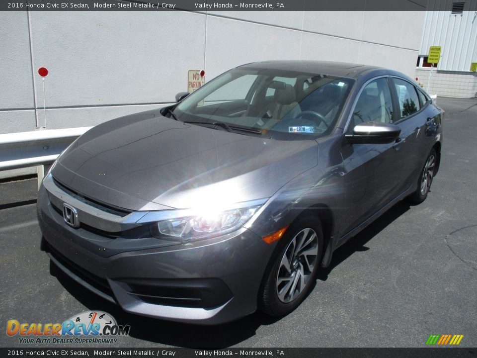 2016 Honda Civic EX Sedan Modern Steel Metallic / Gray Photo #9