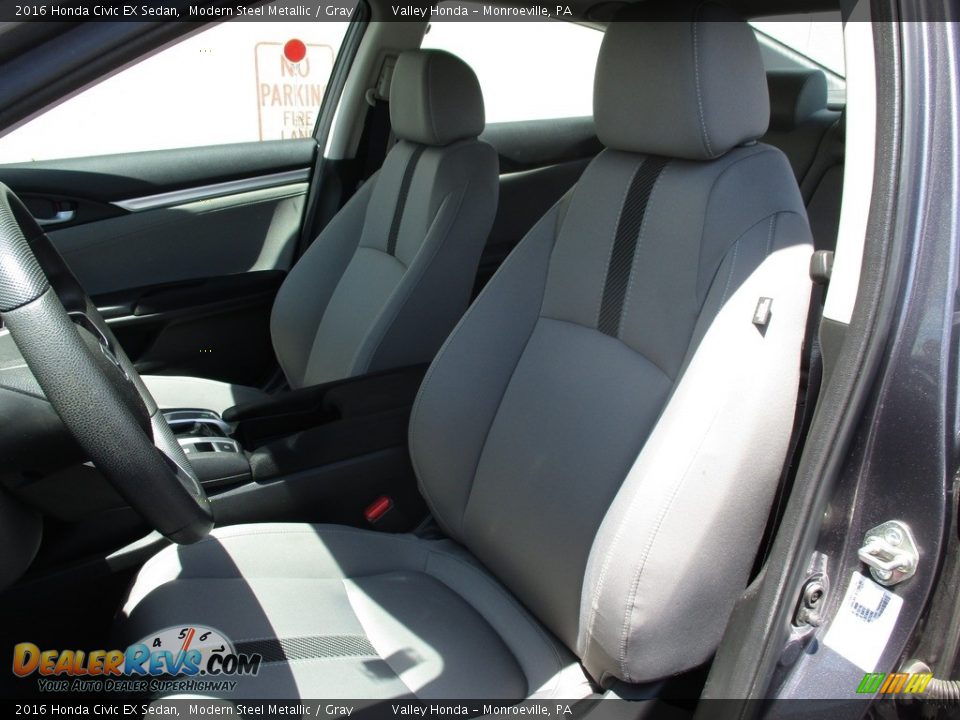2016 Honda Civic EX Sedan Modern Steel Metallic / Gray Photo #12