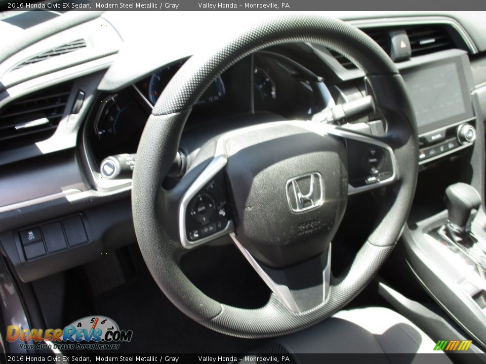 2016 Honda Civic EX Sedan Modern Steel Metallic / Gray Photo #14