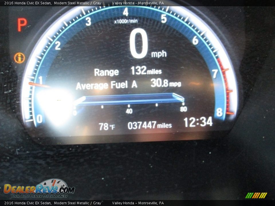 2016 Honda Civic EX Sedan Modern Steel Metallic / Gray Photo #20