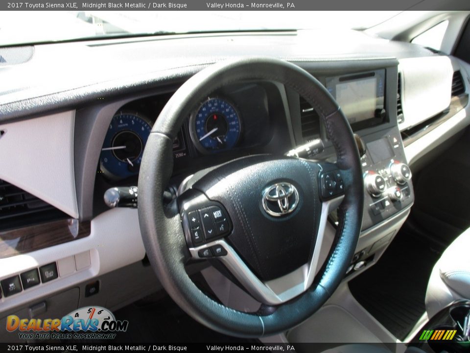 2017 Toyota Sienna XLE Midnight Black Metallic / Dark Bisque Photo #15
