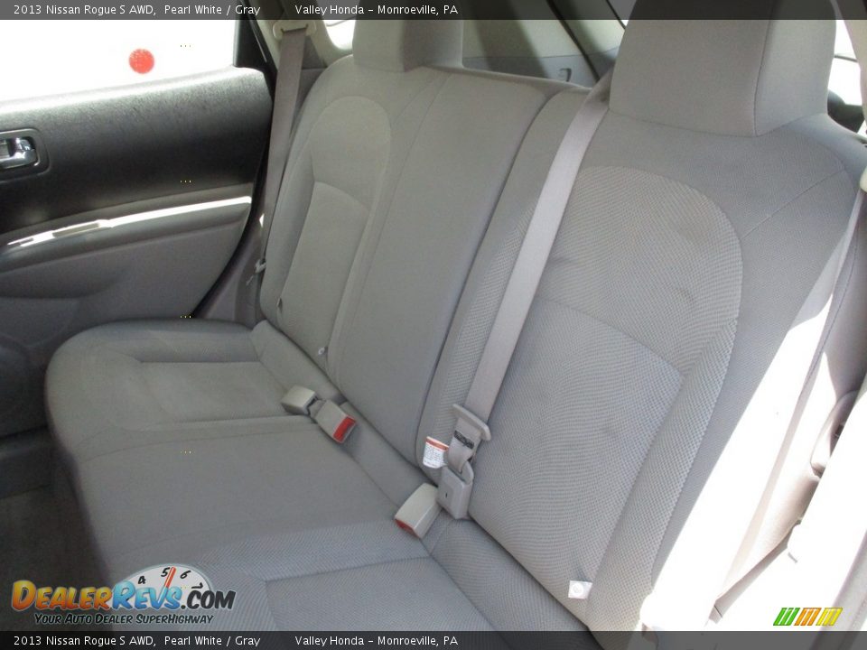 2013 Nissan Rogue S AWD Pearl White / Gray Photo #13