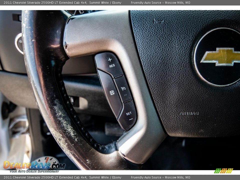 2011 Chevrolet Silverado 2500HD LT Extended Cab 4x4 Summit White / Ebony Photo #35