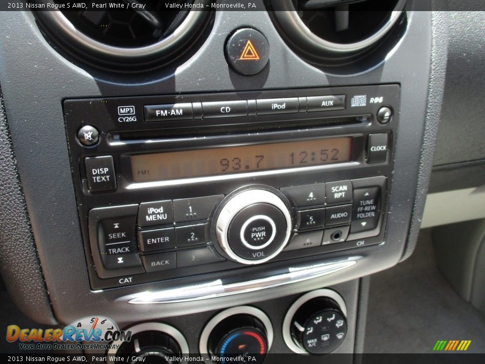 2013 Nissan Rogue S AWD Pearl White / Gray Photo #16