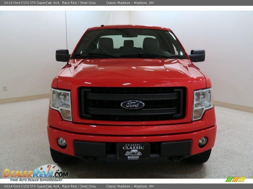 2014 Ford F150 STX SuperCab 4x4 Race Red / Steel Grey Photo #2