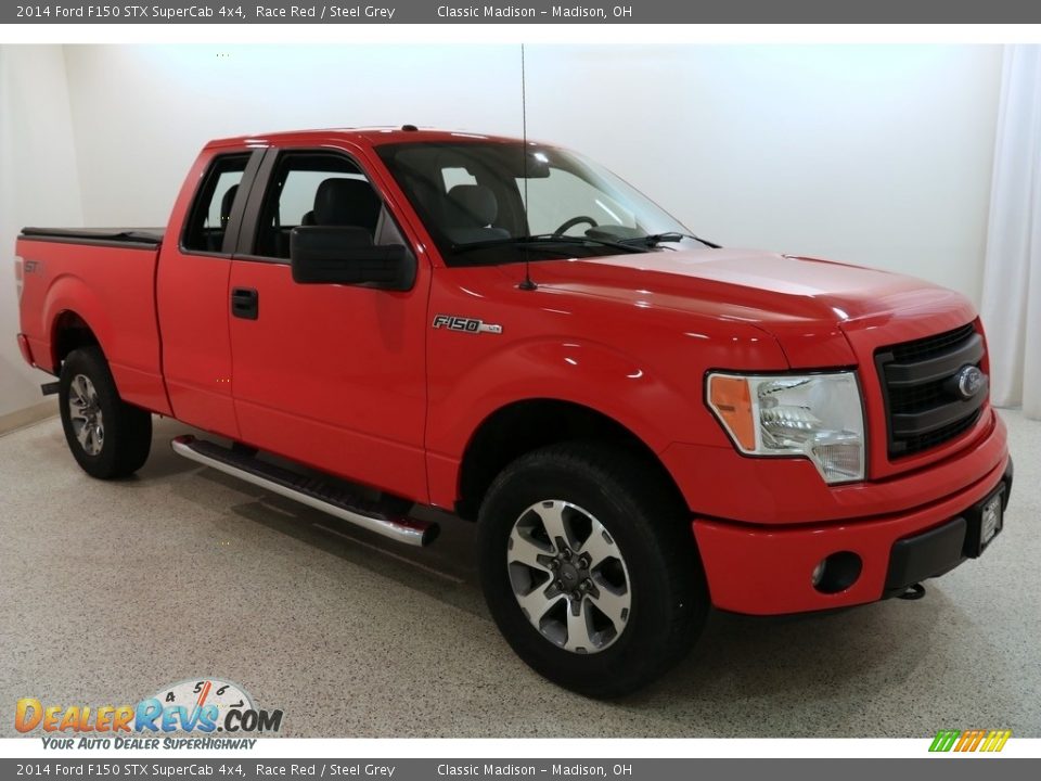 2014 Ford F150 STX SuperCab 4x4 Race Red / Steel Grey Photo #3