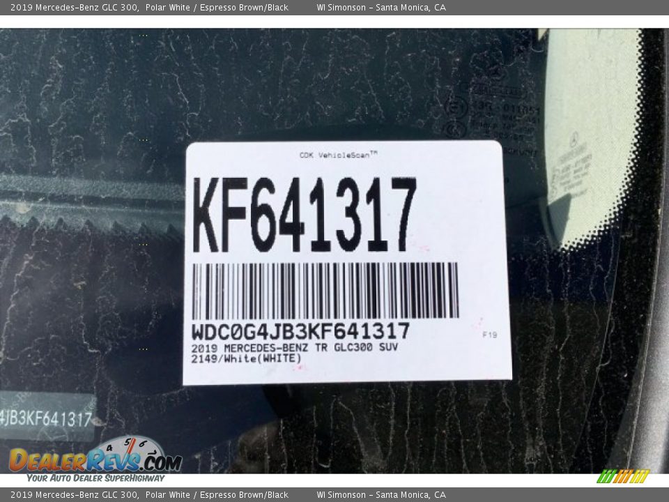 2019 Mercedes-Benz GLC 300 Polar White / Espresso Brown/Black Photo #11