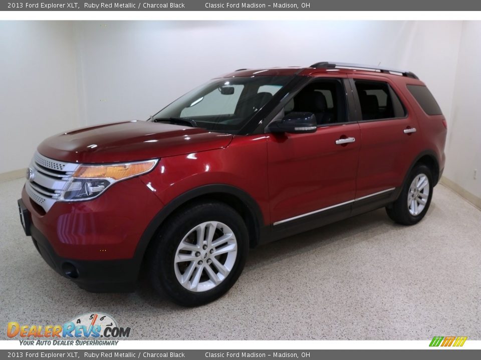 2013 Ford Explorer XLT Ruby Red Metallic / Charcoal Black Photo #3