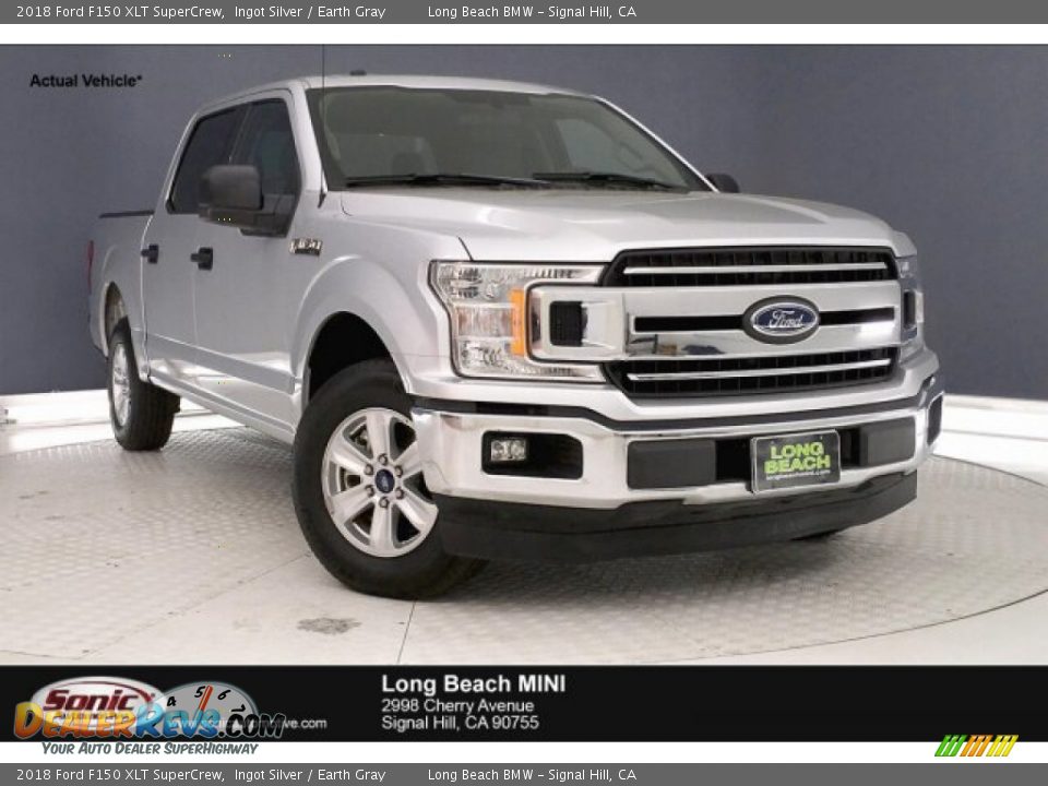 2018 Ford F150 XLT SuperCrew Ingot Silver / Earth Gray Photo #1