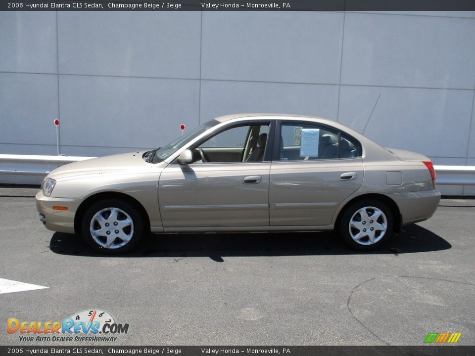 2006 Hyundai Elantra GLS Sedan Champagne Beige / Beige Photo #2