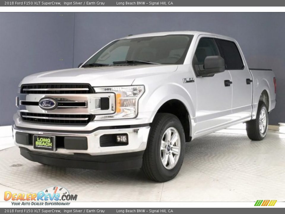 2018 Ford F150 XLT SuperCrew Ingot Silver / Earth Gray Photo #12