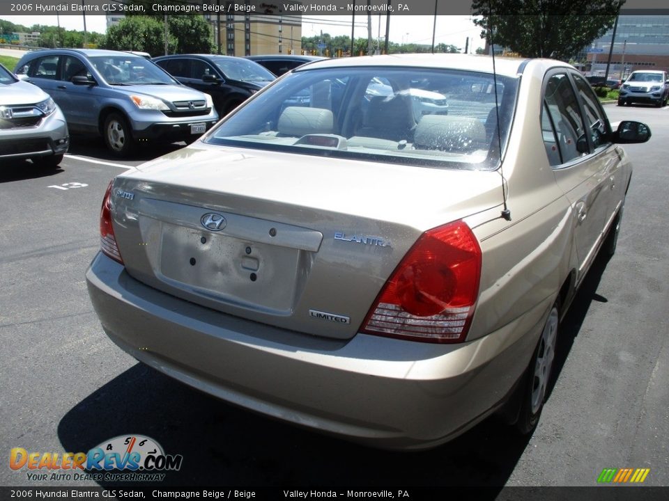 2006 Hyundai Elantra GLS Sedan Champagne Beige / Beige Photo #5
