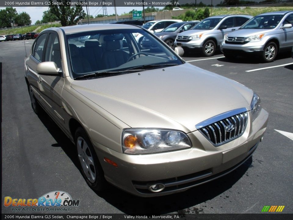 2006 Hyundai Elantra GLS Sedan Champagne Beige / Beige Photo #7