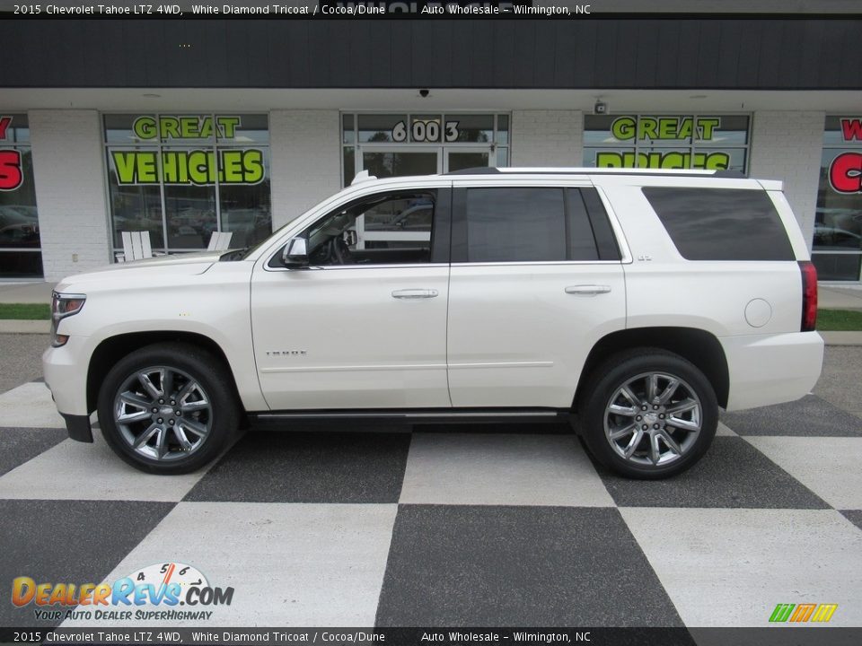 2015 Chevrolet Tahoe LTZ 4WD White Diamond Tricoat / Cocoa/Dune Photo #1