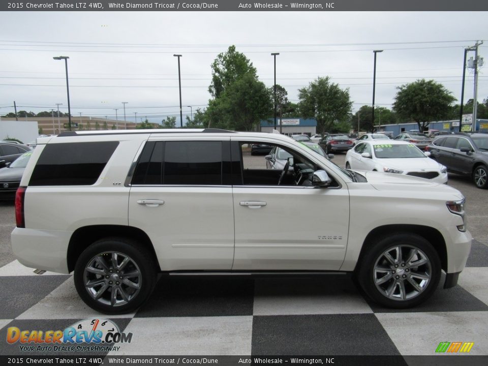 2015 Chevrolet Tahoe LTZ 4WD White Diamond Tricoat / Cocoa/Dune Photo #3