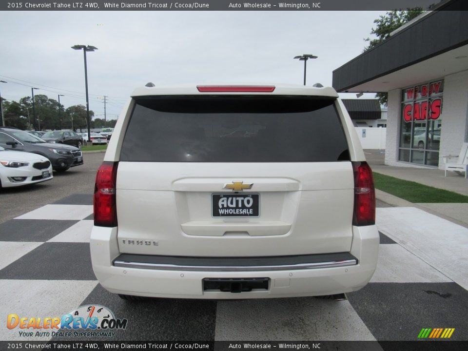 2015 Chevrolet Tahoe LTZ 4WD White Diamond Tricoat / Cocoa/Dune Photo #4