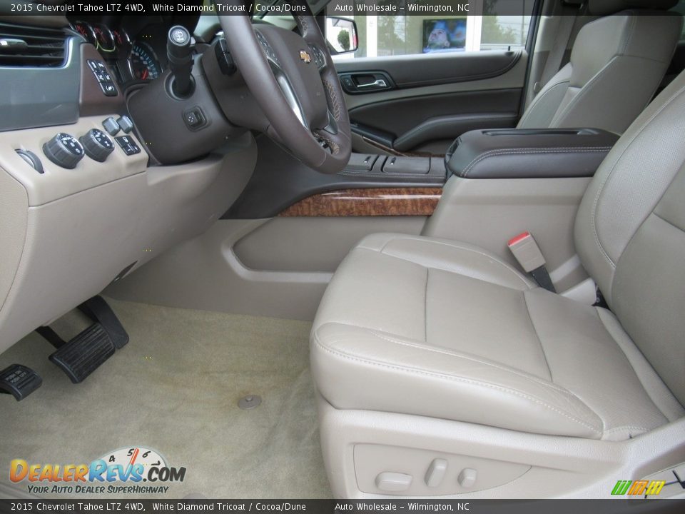 2015 Chevrolet Tahoe LTZ 4WD White Diamond Tricoat / Cocoa/Dune Photo #10
