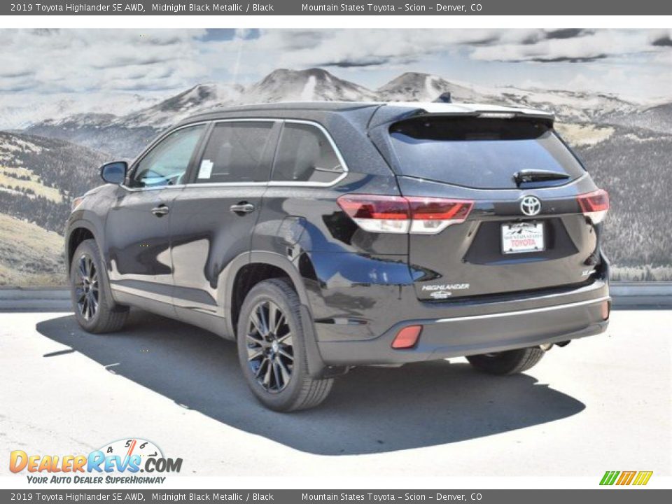 2019 Toyota Highlander SE AWD Midnight Black Metallic / Black Photo #3