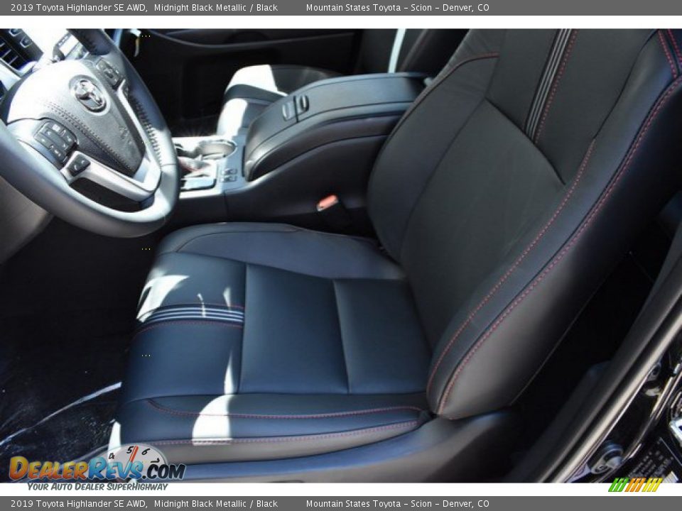 2019 Toyota Highlander SE AWD Midnight Black Metallic / Black Photo #6