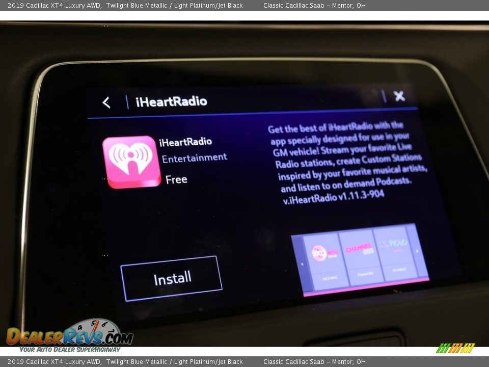 2019 Cadillac XT4 Luxury AWD Twilight Blue Metallic / Light Platinum/Jet Black Photo #16