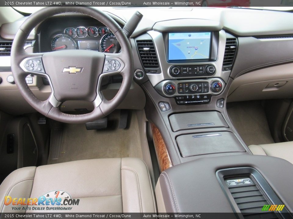 2015 Chevrolet Tahoe LTZ 4WD White Diamond Tricoat / Cocoa/Dune Photo #15