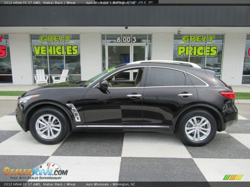 2013 Infiniti FX 37 AWD Malbec Black / Wheat Photo #1