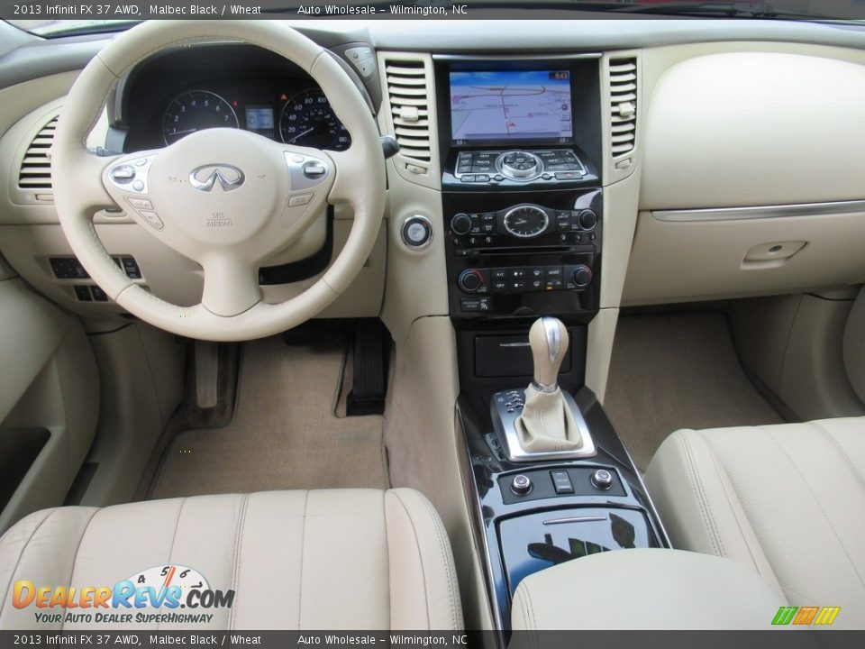 2013 Infiniti FX 37 AWD Malbec Black / Wheat Photo #15