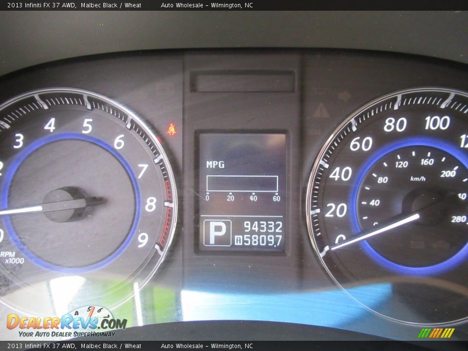 2013 Infiniti FX 37 AWD Malbec Black / Wheat Photo #16