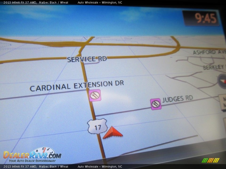 2013 Infiniti FX 37 AWD Malbec Black / Wheat Photo #17
