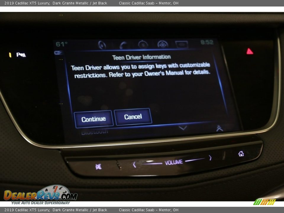 2019 Cadillac XT5 Luxury Dark Granite Metallic / Jet Black Photo #17