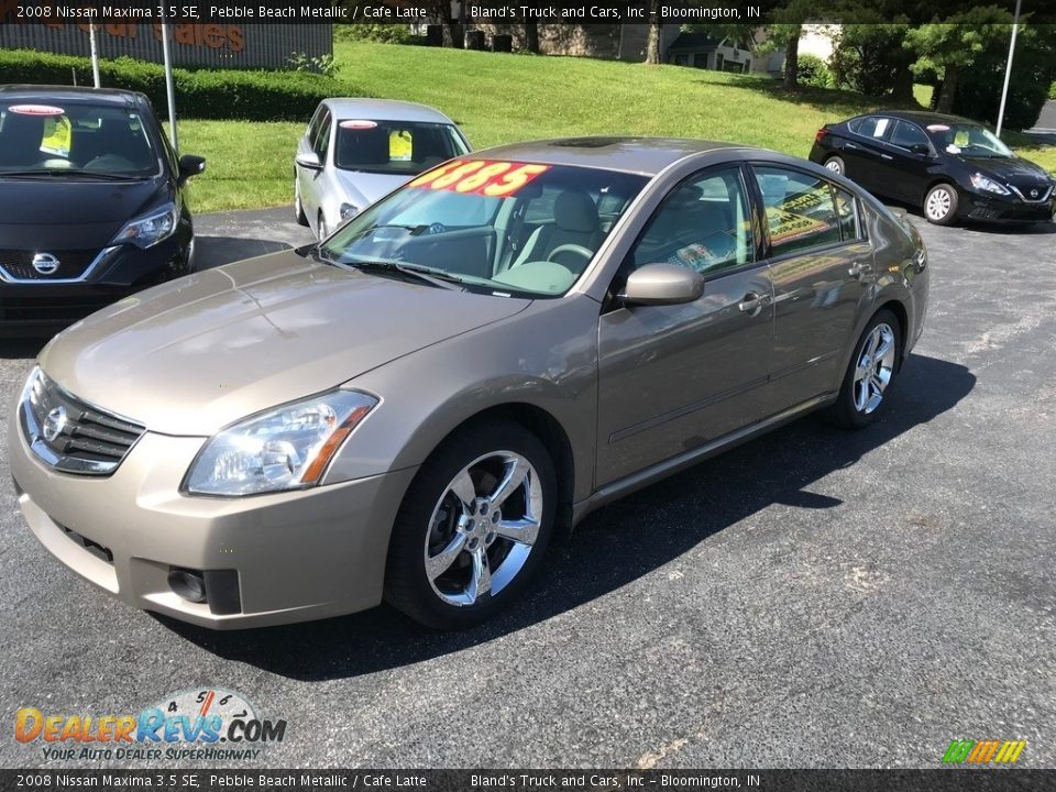 2008 Nissan Maxima 3.5 SE Pebble Beach Metallic / Cafe Latte Photo #2
