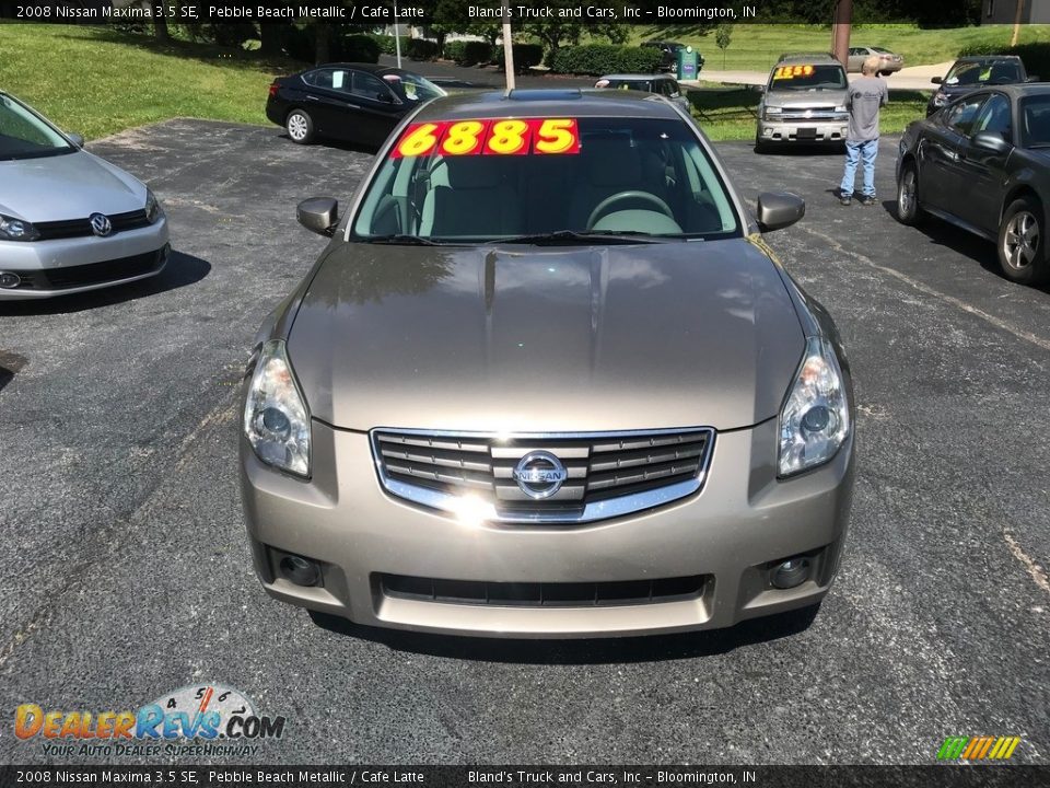 2008 Nissan Maxima 3.5 SE Pebble Beach Metallic / Cafe Latte Photo #3