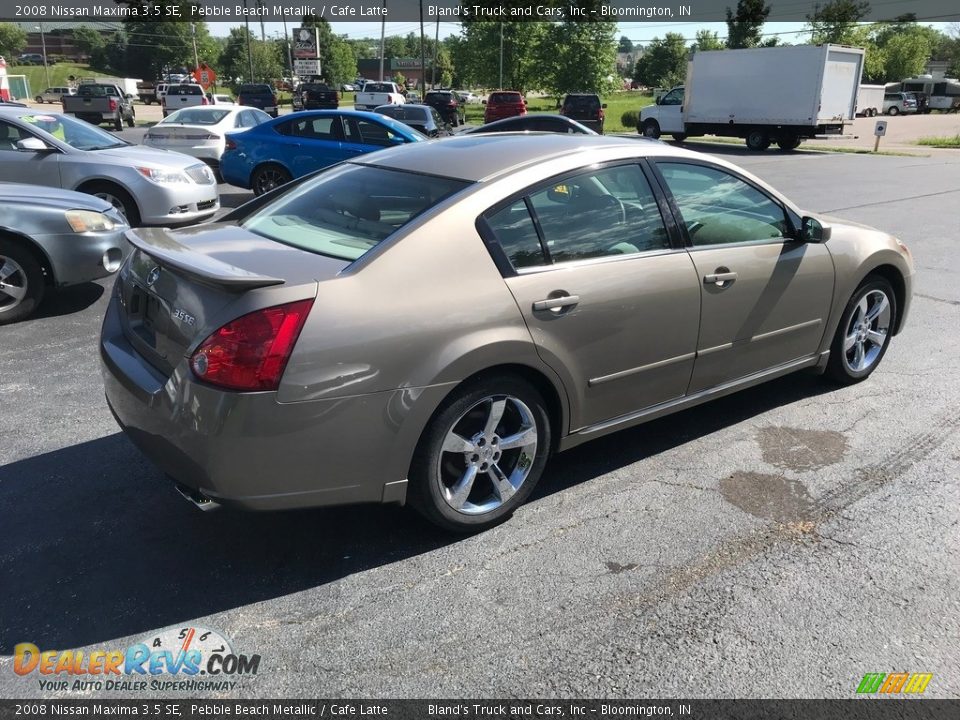 2008 Nissan Maxima 3.5 SE Pebble Beach Metallic / Cafe Latte Photo #5