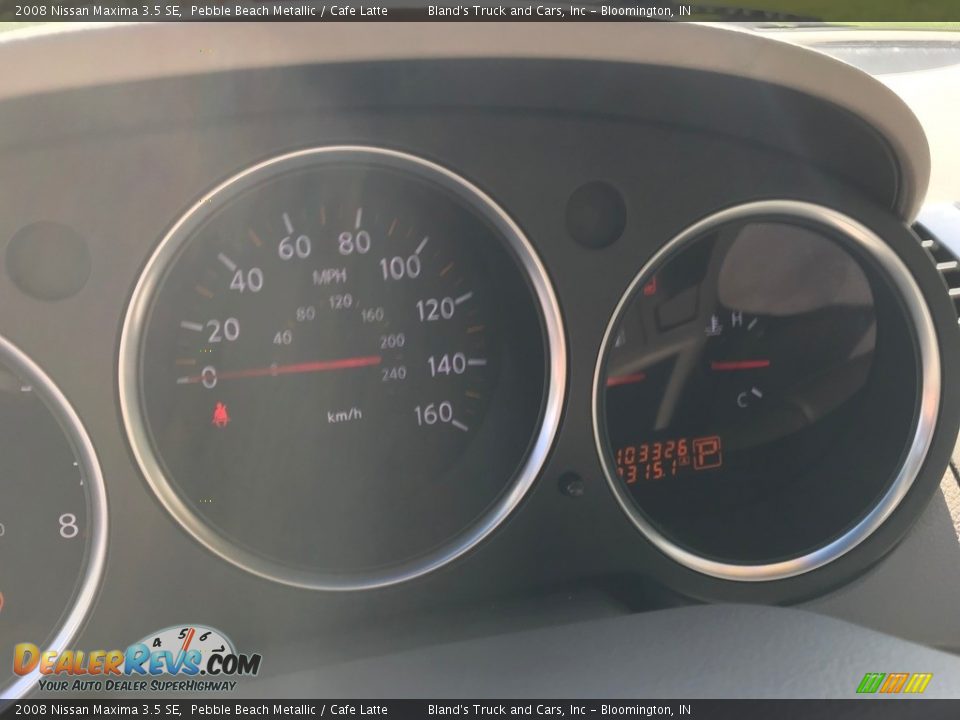 2008 Nissan Maxima 3.5 SE Pebble Beach Metallic / Cafe Latte Photo #8