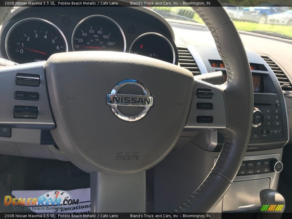 2008 Nissan Maxima 3.5 SE Pebble Beach Metallic / Cafe Latte Photo #9