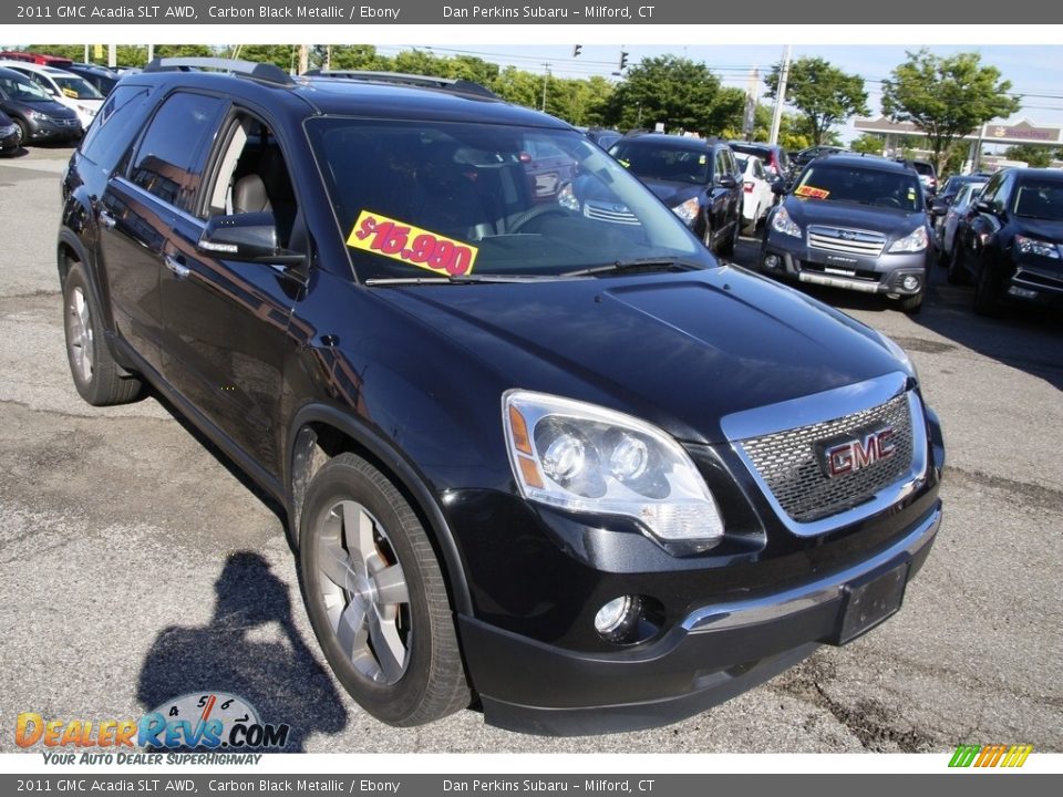 2011 GMC Acadia SLT AWD Carbon Black Metallic / Ebony Photo #3