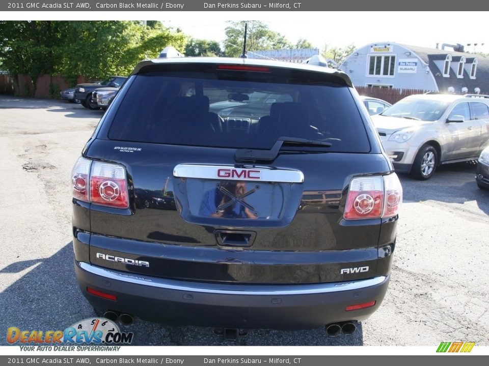 2011 GMC Acadia SLT AWD Carbon Black Metallic / Ebony Photo #6