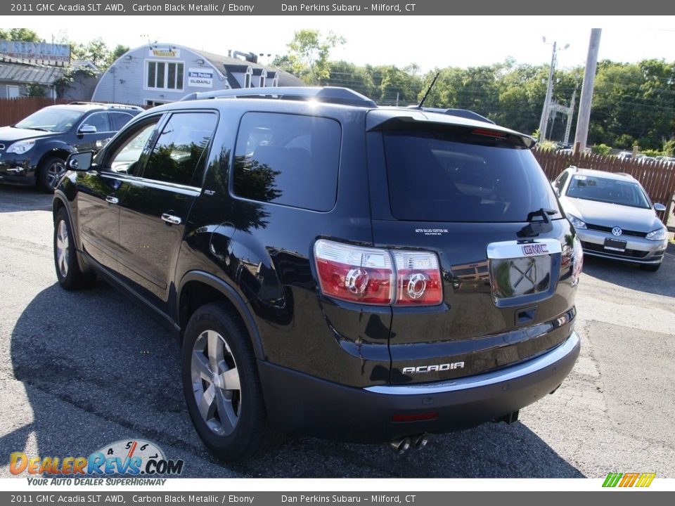 2011 GMC Acadia SLT AWD Carbon Black Metallic / Ebony Photo #7