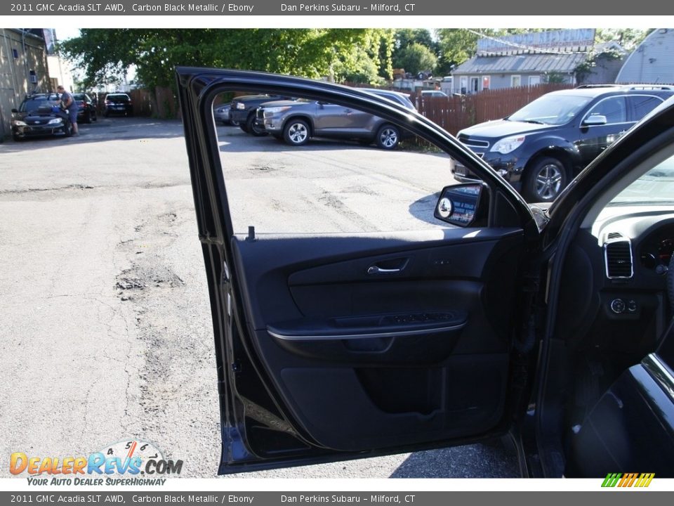 2011 GMC Acadia SLT AWD Carbon Black Metallic / Ebony Photo #9