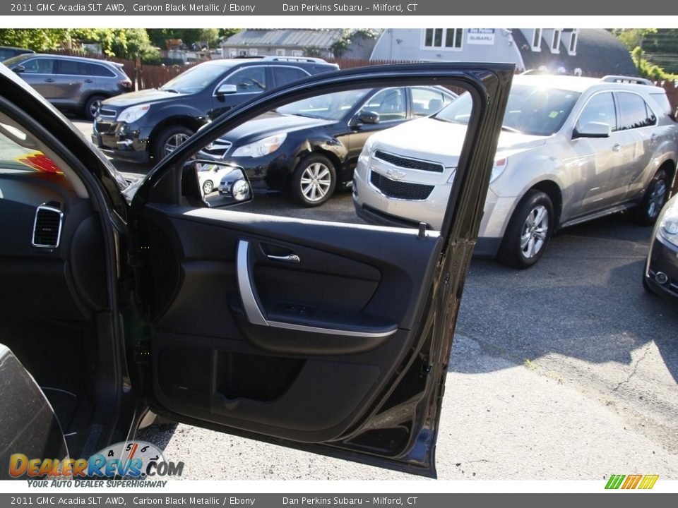 2011 GMC Acadia SLT AWD Carbon Black Metallic / Ebony Photo #16