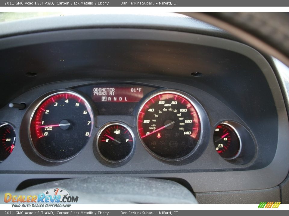 2011 GMC Acadia SLT AWD Carbon Black Metallic / Ebony Photo #17