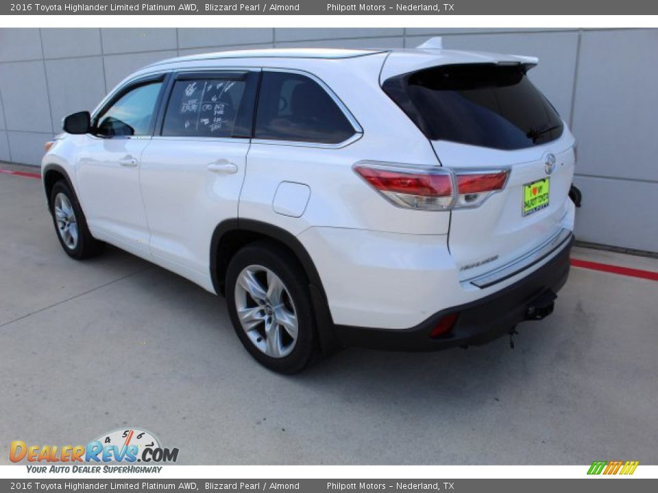 2016 Toyota Highlander Limited Platinum AWD Blizzard Pearl / Almond Photo #6