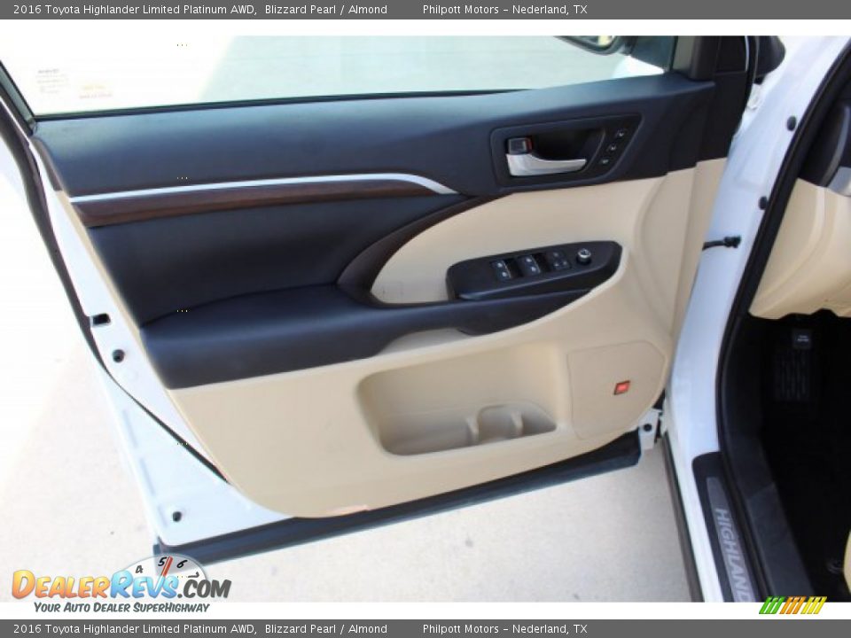 2016 Toyota Highlander Limited Platinum AWD Blizzard Pearl / Almond Photo #9