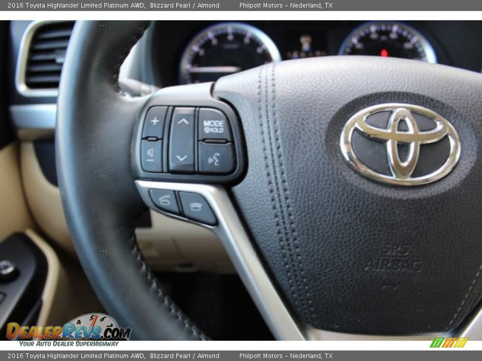 2016 Toyota Highlander Limited Platinum AWD Blizzard Pearl / Almond Photo #12