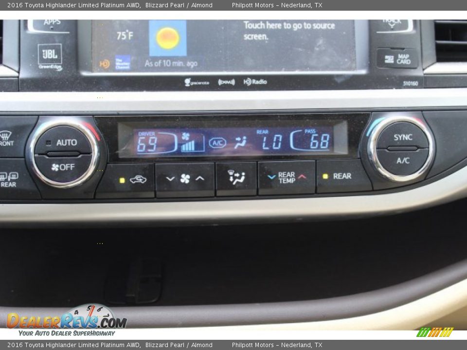 2016 Toyota Highlander Limited Platinum AWD Blizzard Pearl / Almond Photo #17